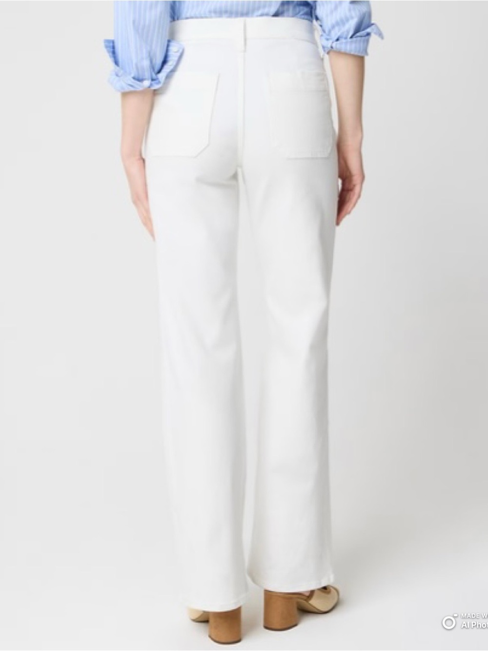J Crew Factory White Slim Wide-Leg Sailor Jean Size 29 NWT Summer Jeans - Picture 7 of 17